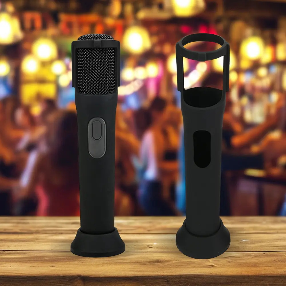 Silicone Case Anti-Rolling Protective Case Microphone Stand Microphone Case for JBL PartyBox Wireless Microphone
