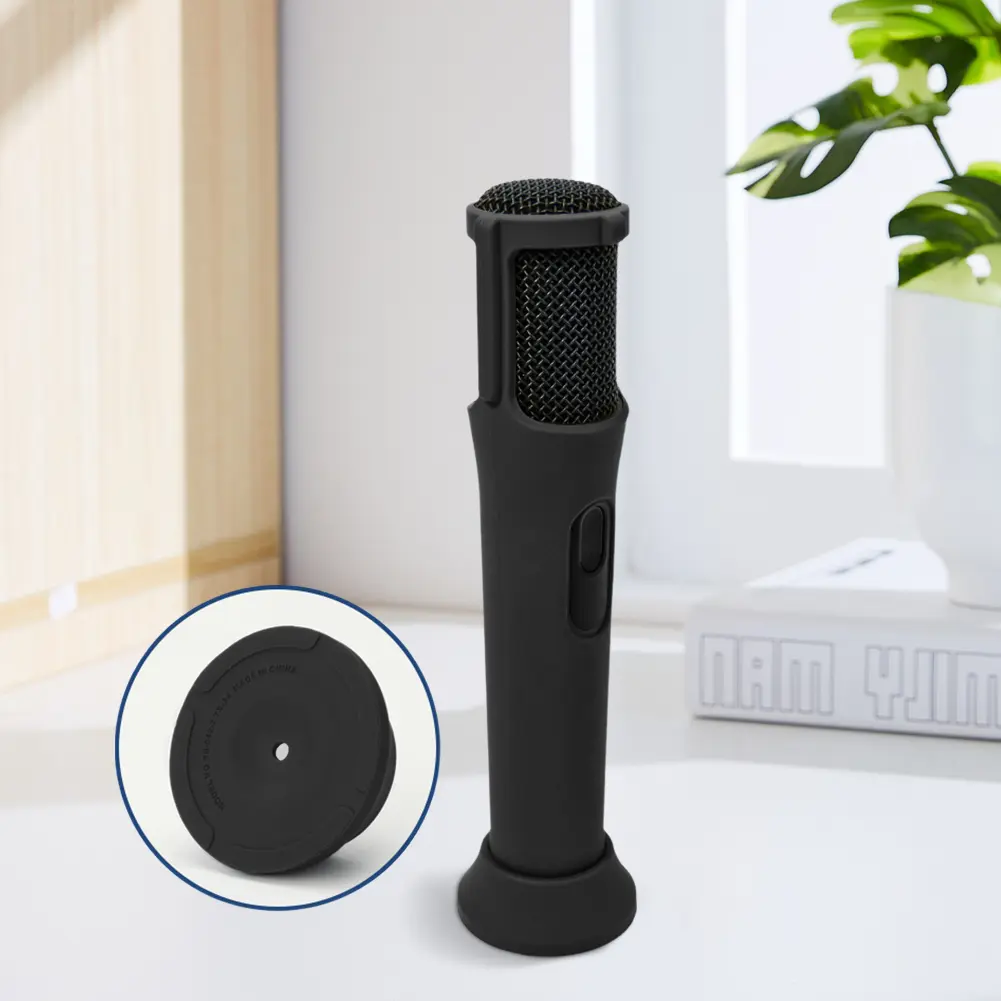 Silicone Case Anti-Rolling Protective Case Microphone Stand Microphone Case for JBL PartyBox Wireless Microphone