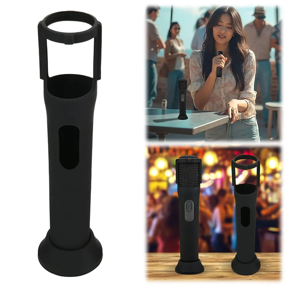 Silicone Case Anti-Rolling Protective Case Microphone Stand Microphone Case for JBL PartyBox Wireless Microphone