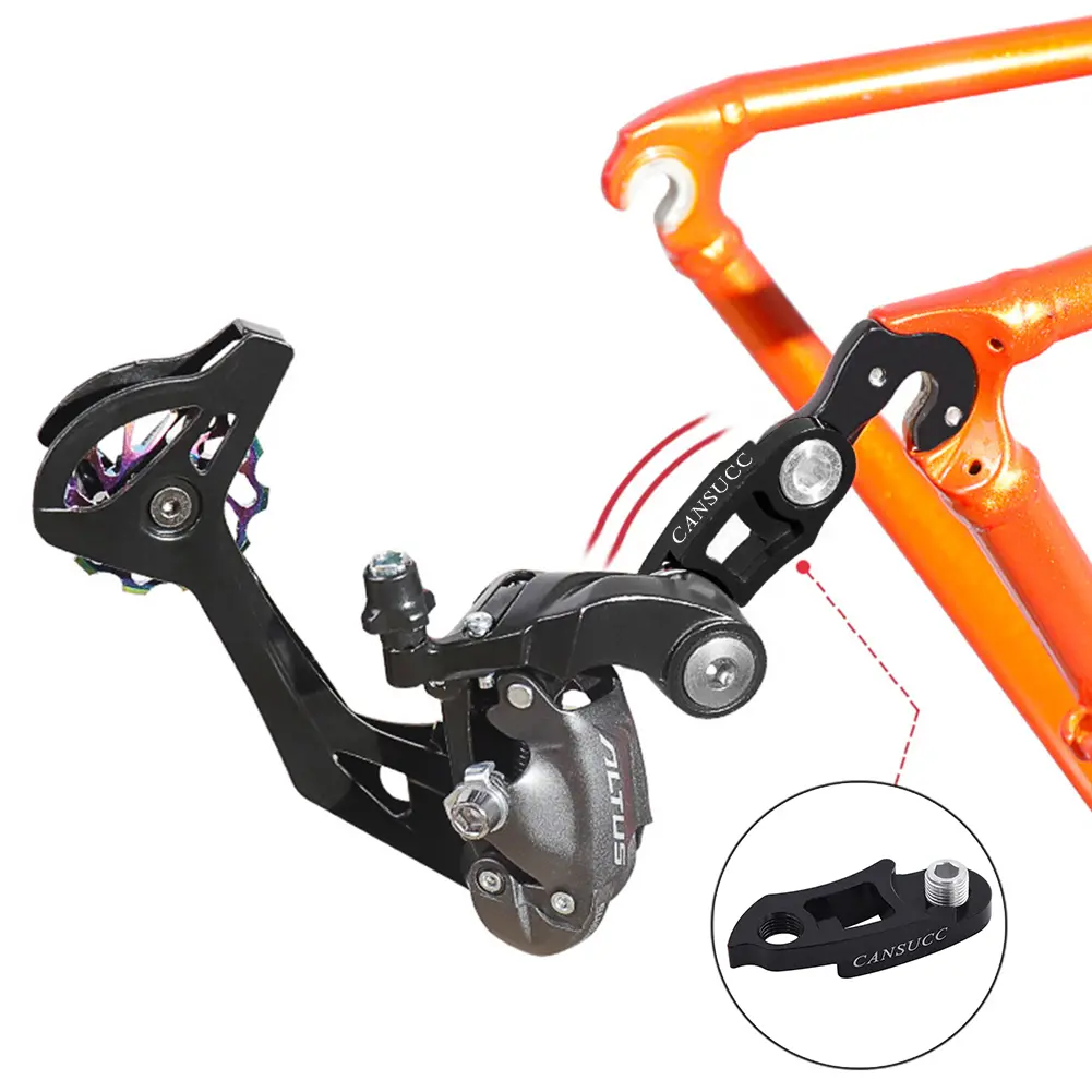 Cansucc Bicycle Rear Derailleur Hanger Aluminum Alloy Rear Derailleur Hanger Extension for 32-56t Flywheel Cycling Accessories