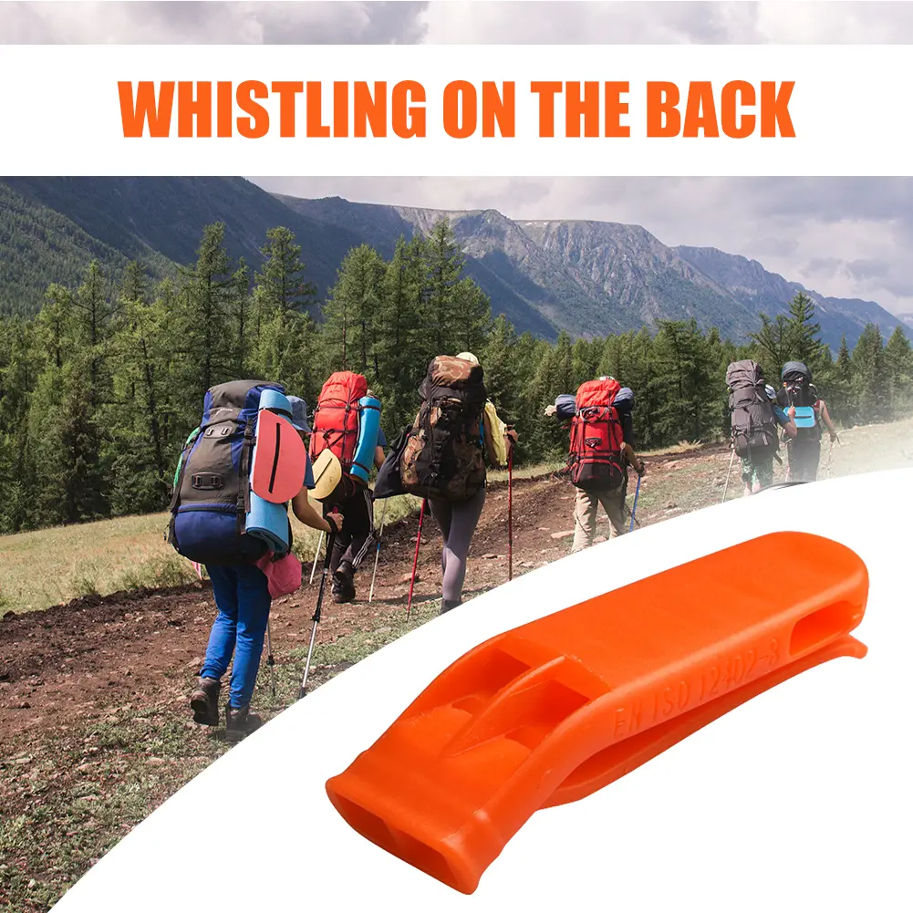 1/5/10pcs Sports Whistle Multifunction Outdoor Emergency Whistle Double Pipe Rescue Whistle Plastic for Camping Hiking