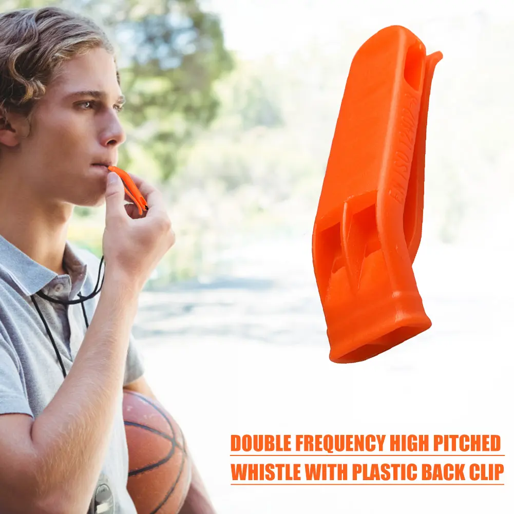 1/5/10pcs Sports Whistle Multifunction Outdoor Emergency Whistle Double Pipe Rescue Whistle Plastic for Camping Hiking