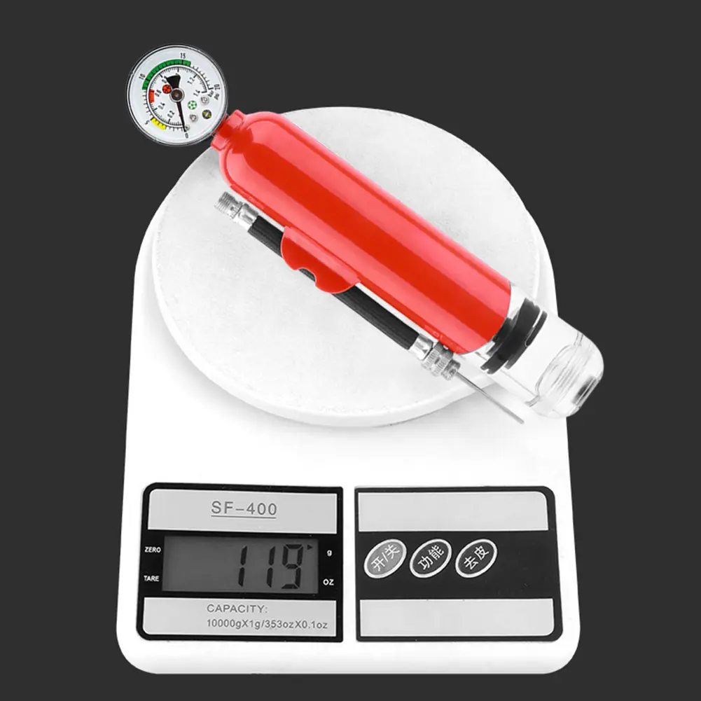 20PSI Handheld Ball Pump with Pressure Gauge Manual Tire Pump Waterproof Motorcycle Tyre Inflator Sports Accessories