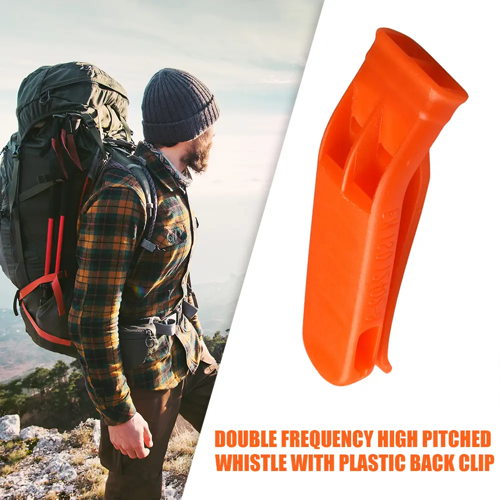 1/5/10pcs Sports Whistle Multifunction Outdoor Emergency Whistle Double Pipe Rescue Whistle Plastic for Camping Hiking