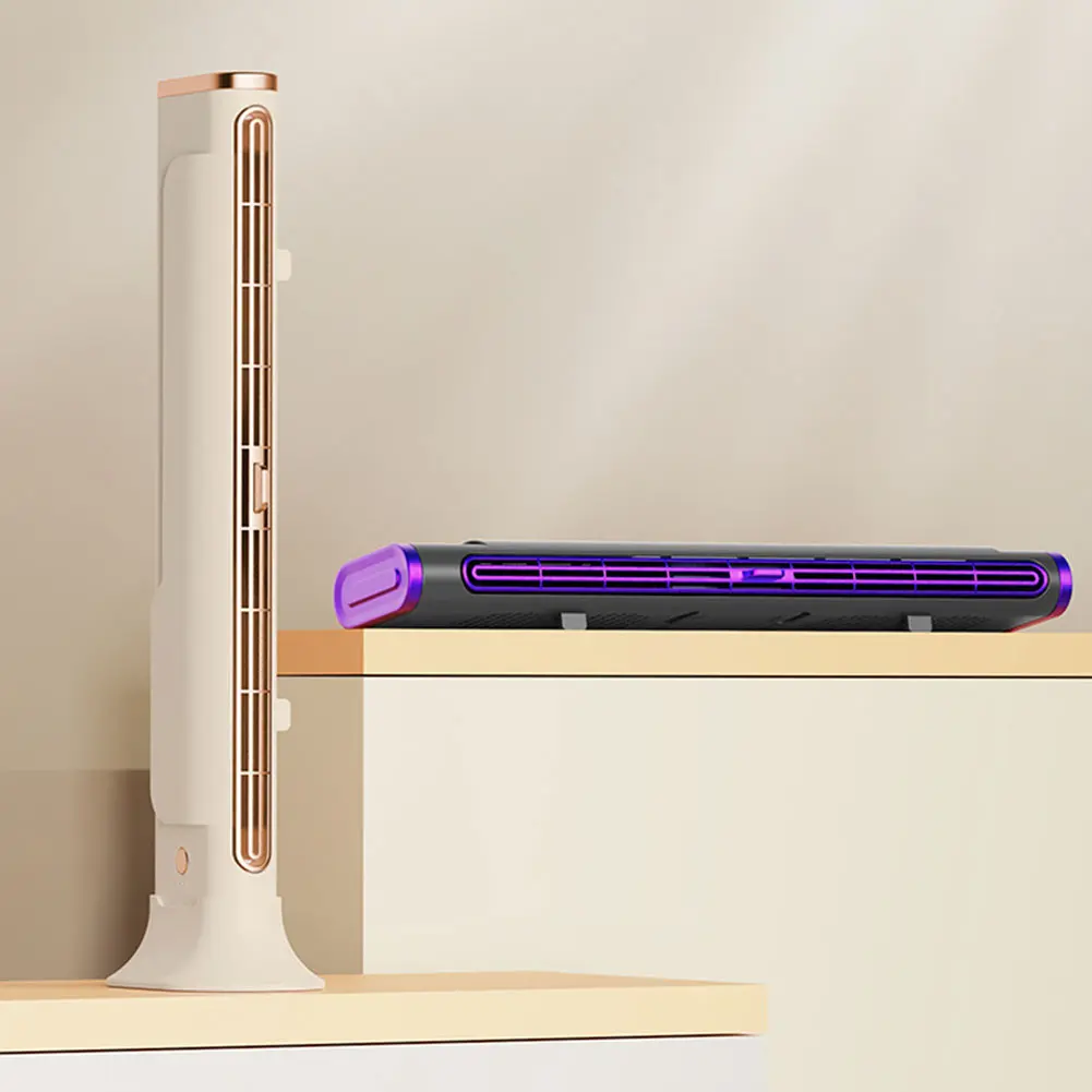Tower Fan Adjustable Vents Desktop Fan Space-Saving Oscillating Fan for Bedroom Home Office Room