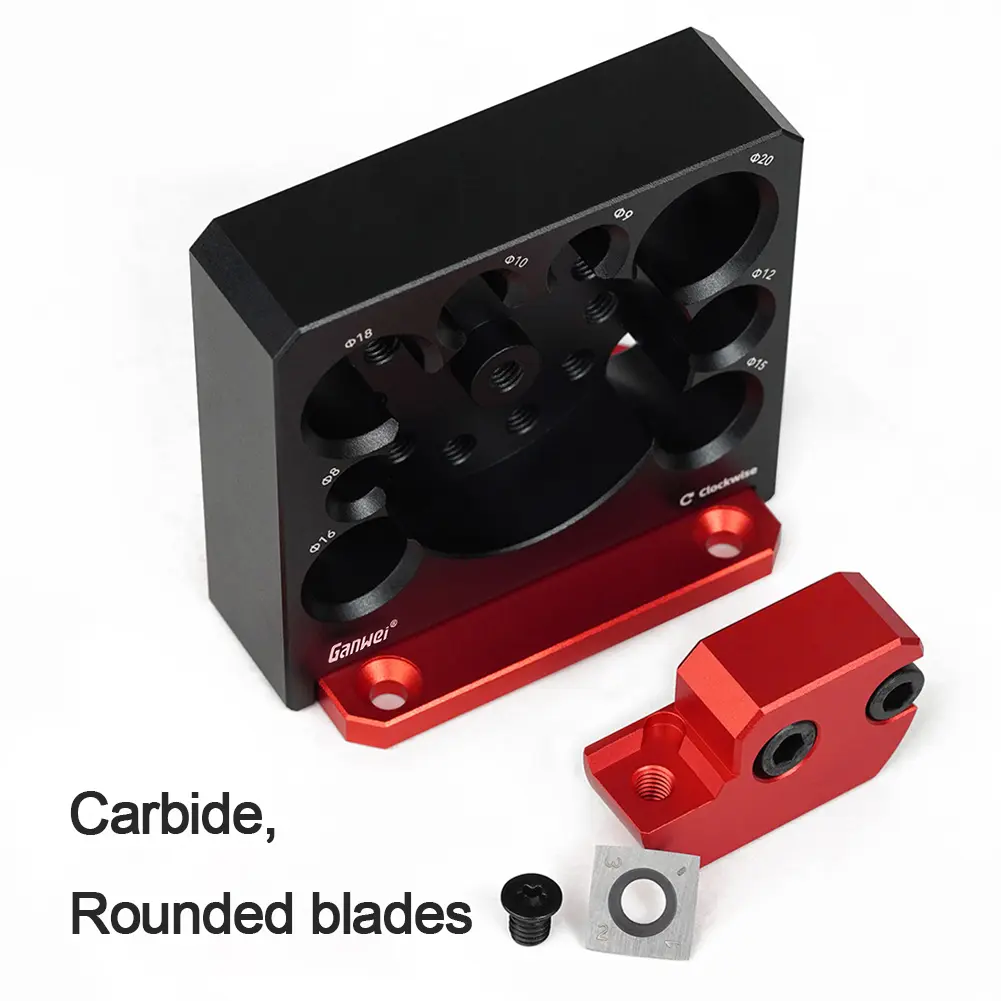Adjustable Round Rod Milling Cutter Metric 8mm-20mm Round Bar Round Tenon Making Tool with Carbide Blade Compact for Woodworking