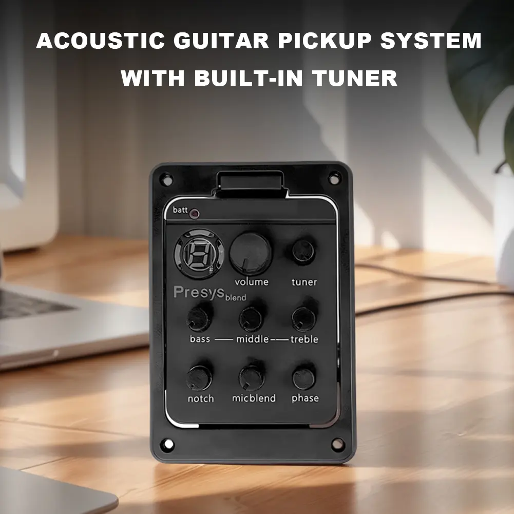 Plastic 301 Guitar Pickup with Tuner Presys EQ Equalizer Guitar Tuner Guitar Soundhole EQ Parts Accessories