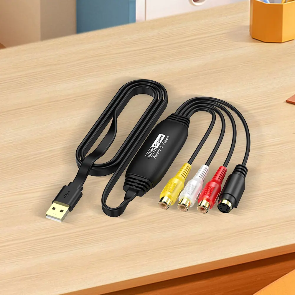 USB Video Capture Card VHS TV DVD VCR USB To AV Video Capture Adapter RCA To USB Video Converter for  PC