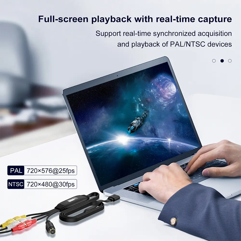 USB Video Capture Card VHS TV DVD VCR USB To AV Video Capture Adapter RCA To USB Video Converter for  PC