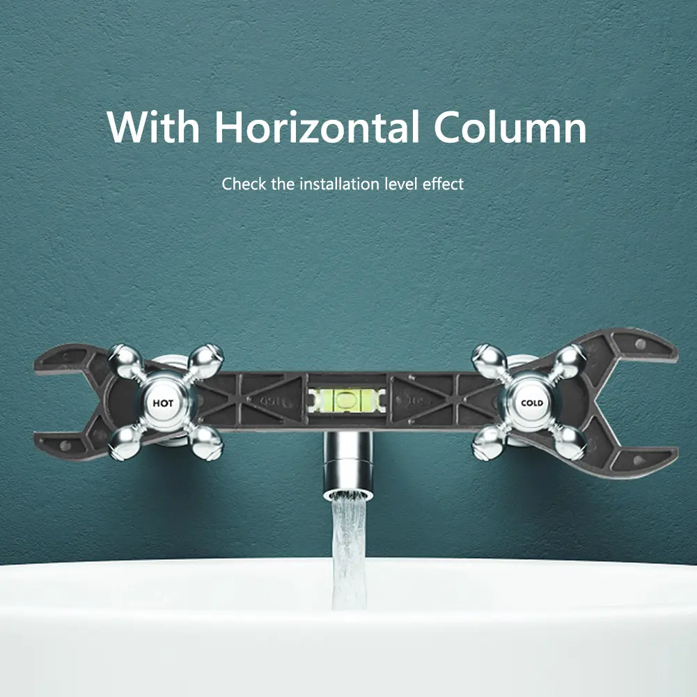 Multifunctional Plastic Shower Mixing Valve Wrench with Spirit Level for Easy Plumbing and Bathroom Use