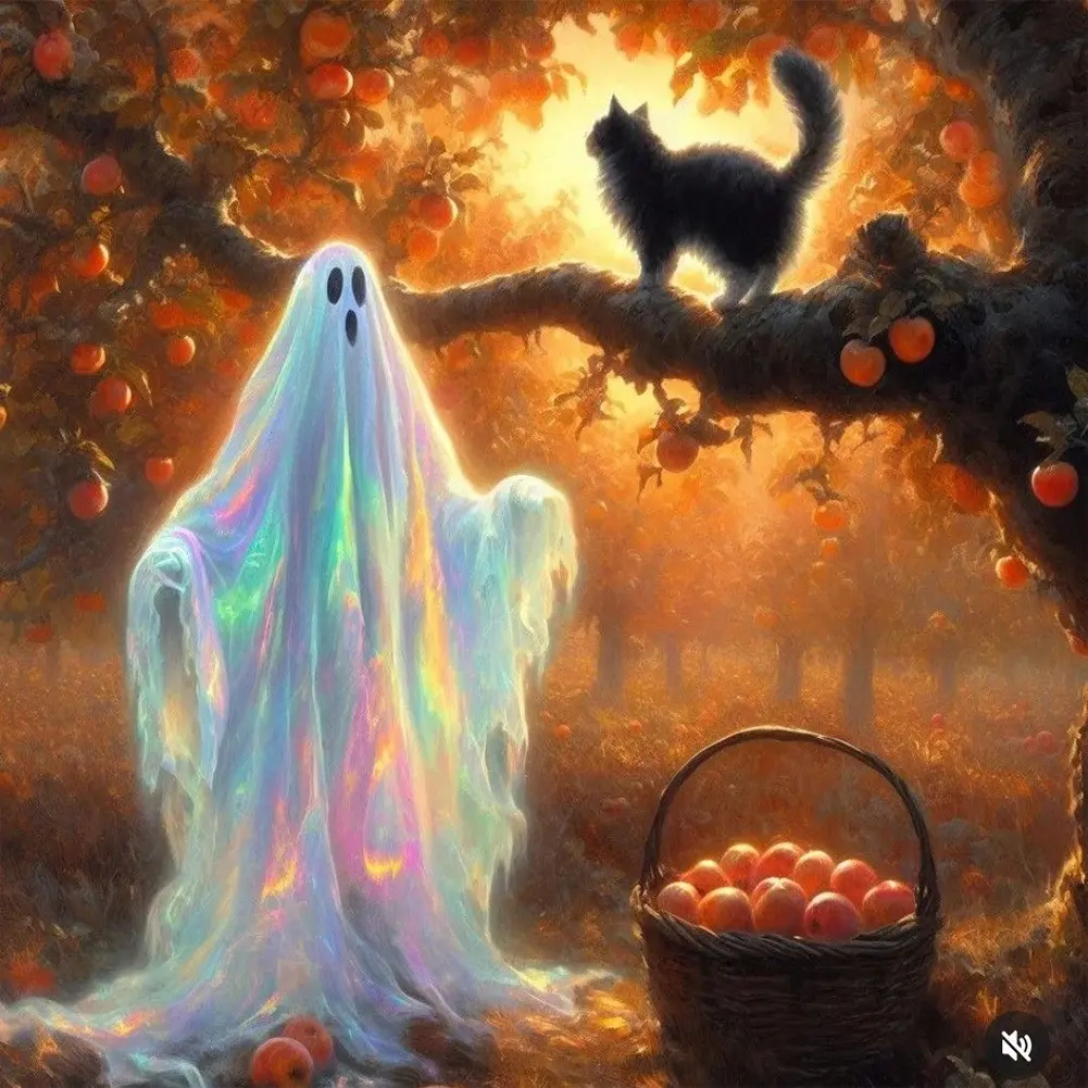 Halloween 5D DIY Full Drill Round Diamond Painting Kit for Home Wall Decor