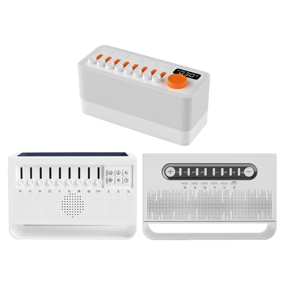 Sound Machine Portable Dimmable Night Light with 8 Nature Sounds Bluetooth-compatible Speaker Timing for Yoga Meditation