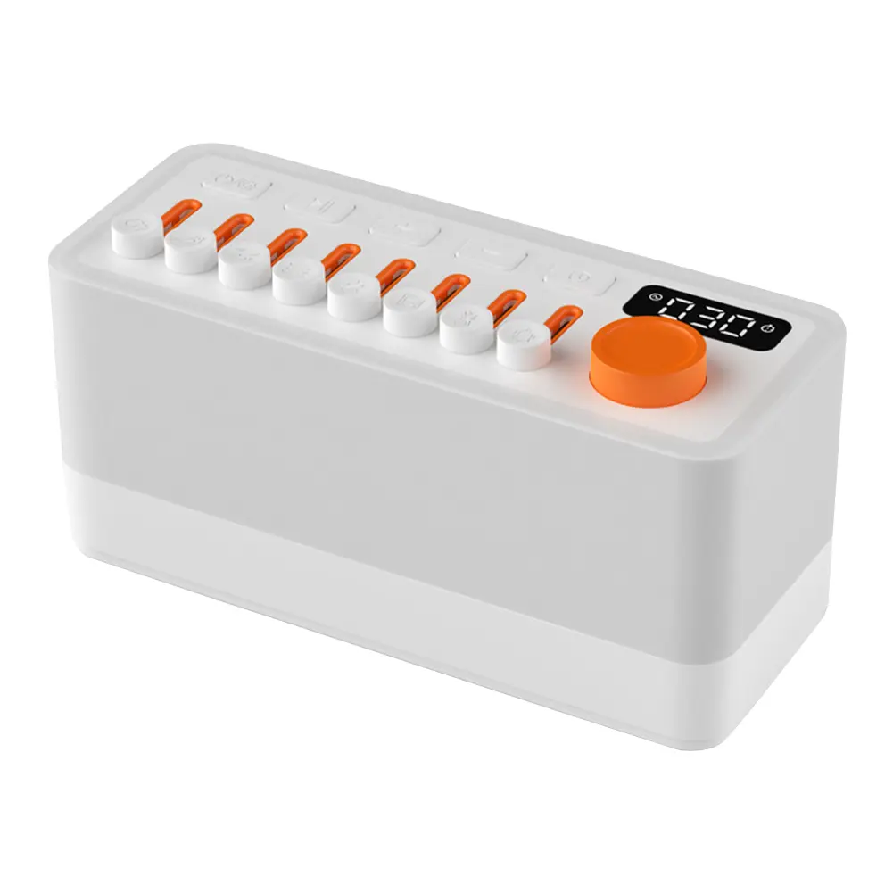 Sound Machine Portable Dimmable Night Light with 8 Nature Sounds Bluetooth-compatible Speaker Timing for Yoga Meditation