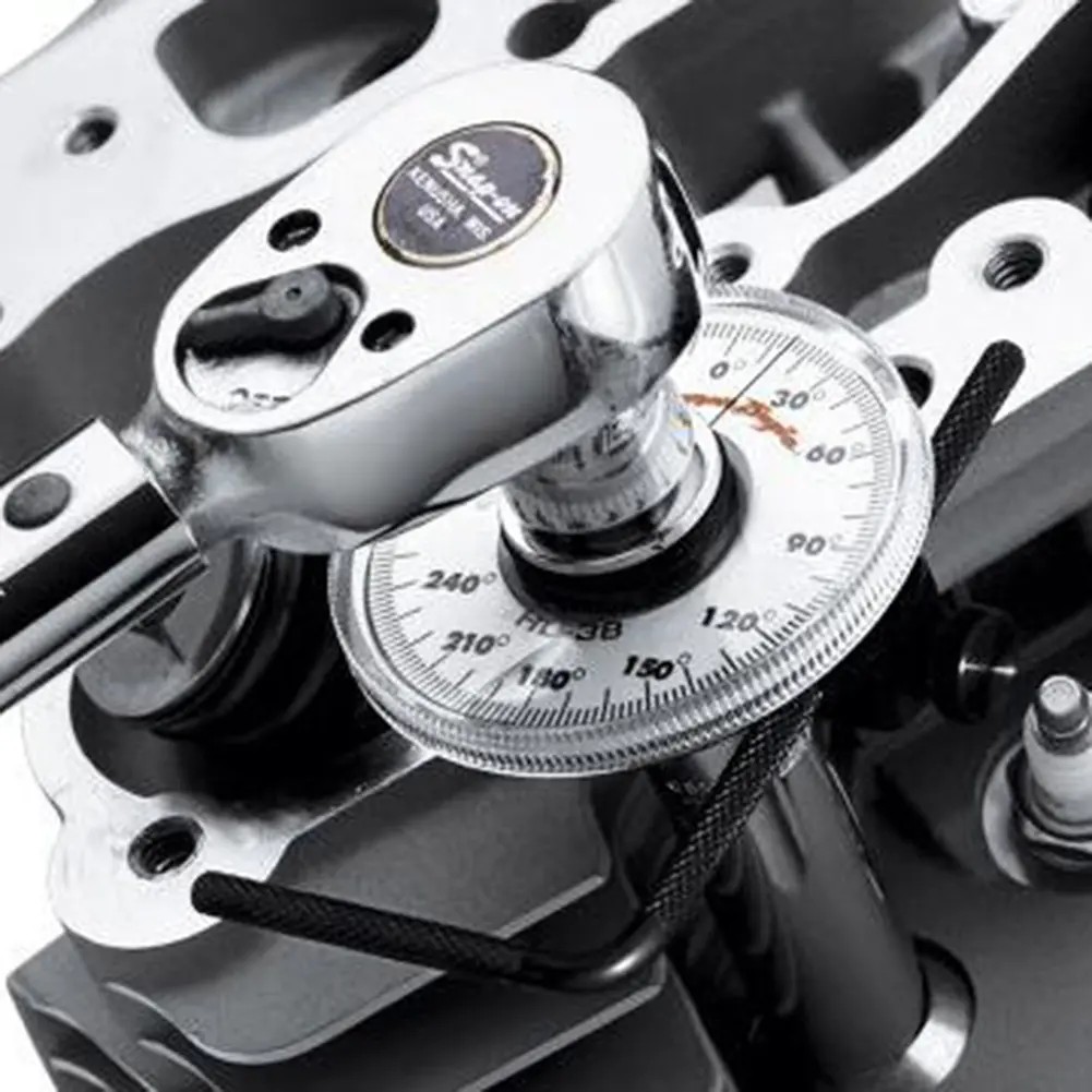 Adjustable 1/2 Inch Drive Torque Angle Gauge for Precise Automotive Measurements with 360 Degree Angle Rotation