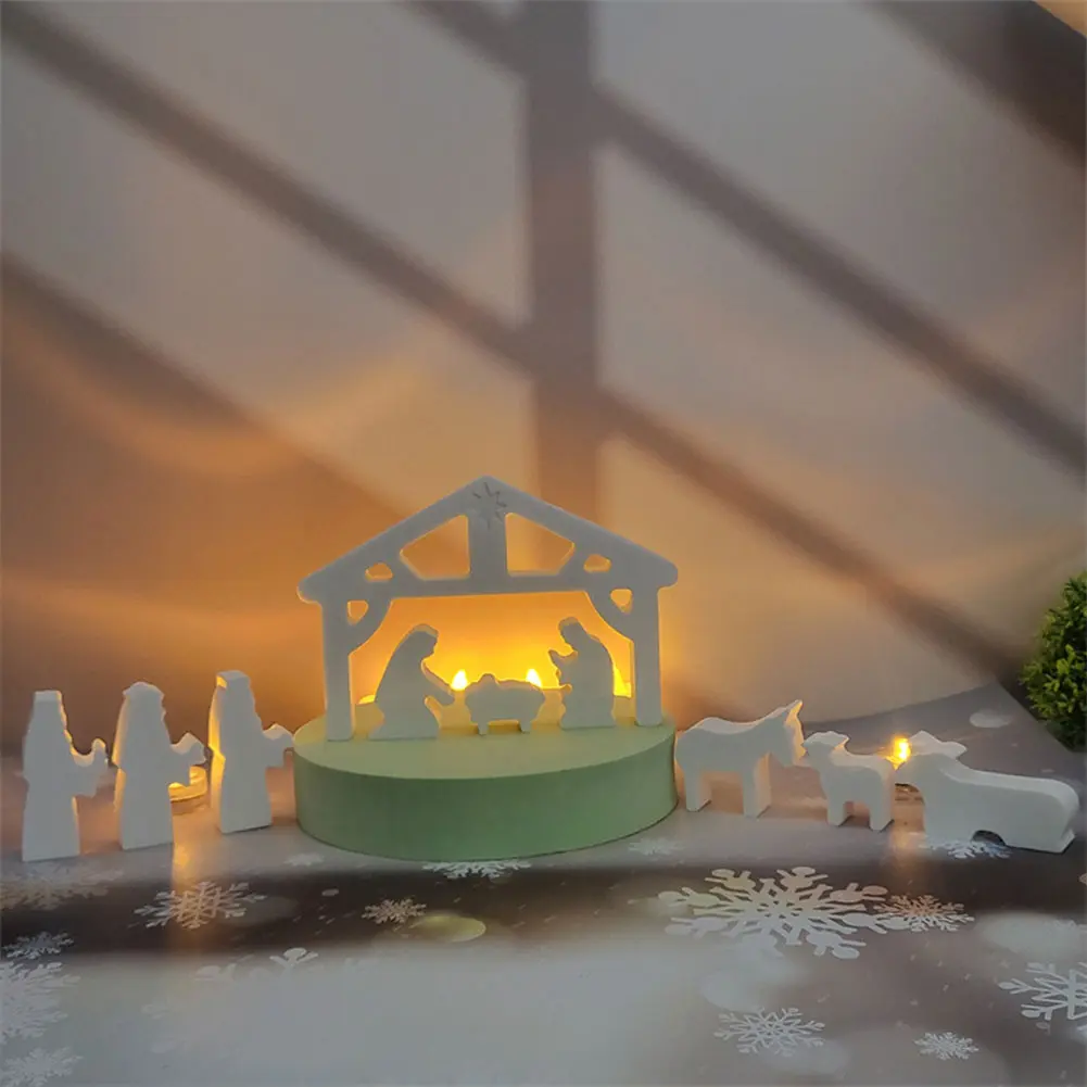 Silicone Candle Shape Mould 3D Christmas Wax Moulds DIY Handmade Handicraft Mold Decoration new 2024 for Candles