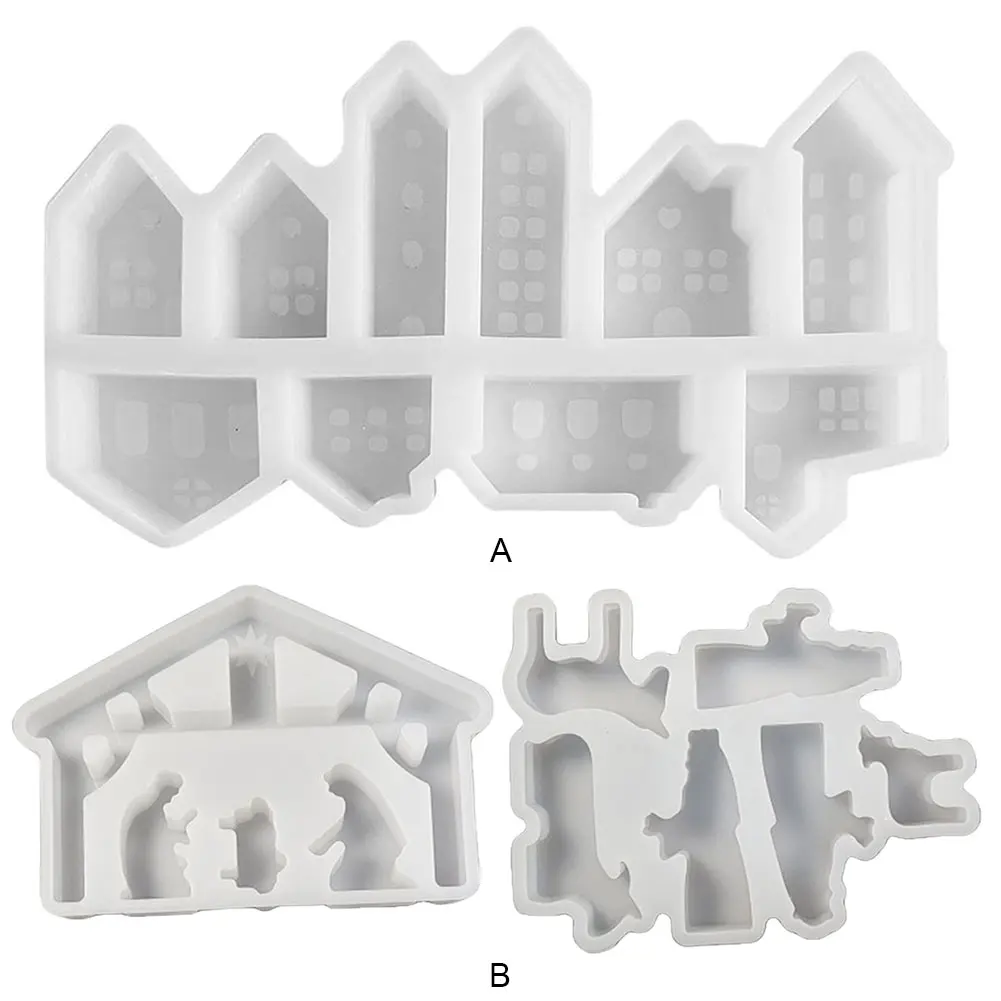 Silicone Candle Shape Mould 3D Christmas Wax Moulds DIY Handmade Handicraft Mold Decoration new 2024 for Candles