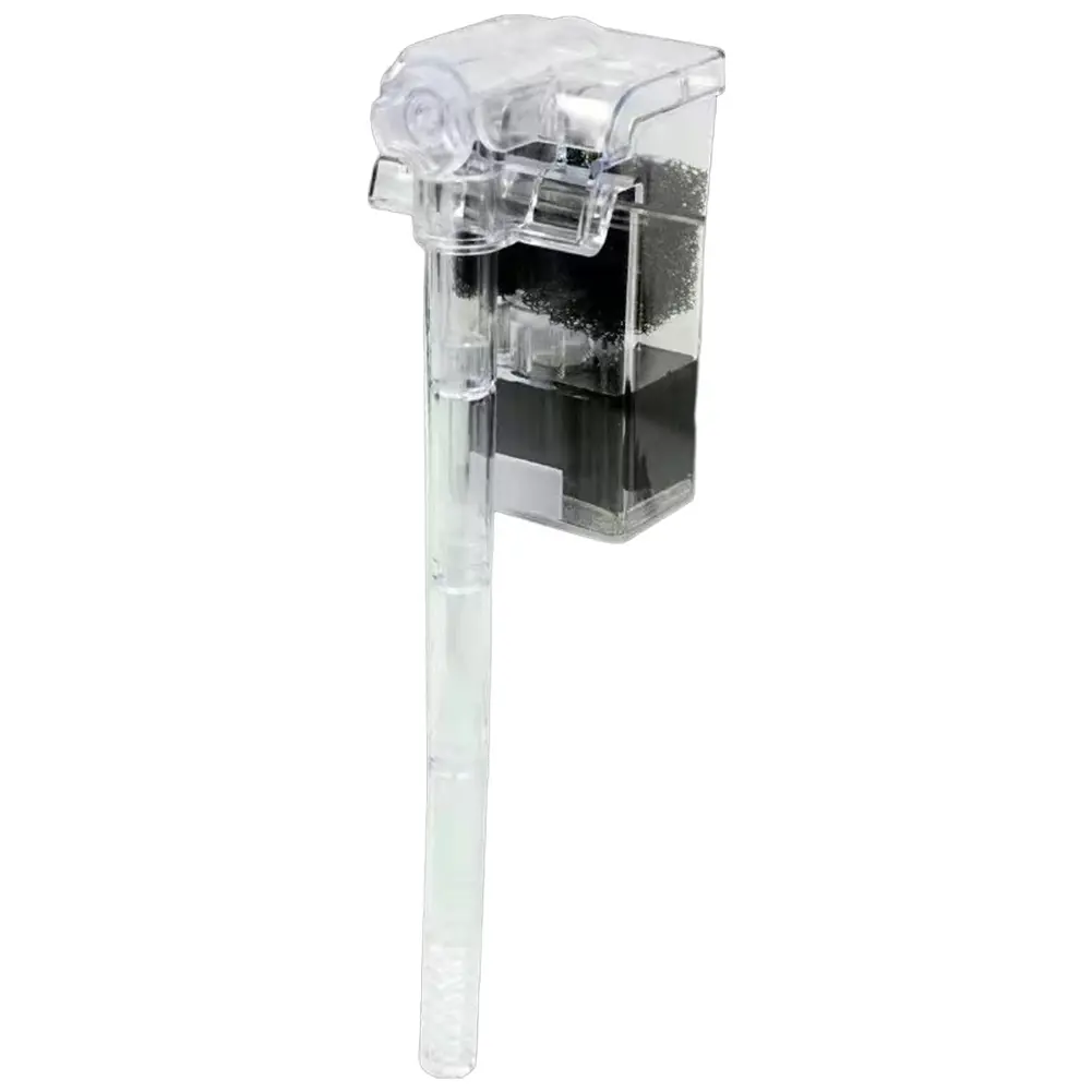 Compact Aquarium Hang On Filter with USB Power Efficient Waterfall Filtration System for Small Fish Tanks
