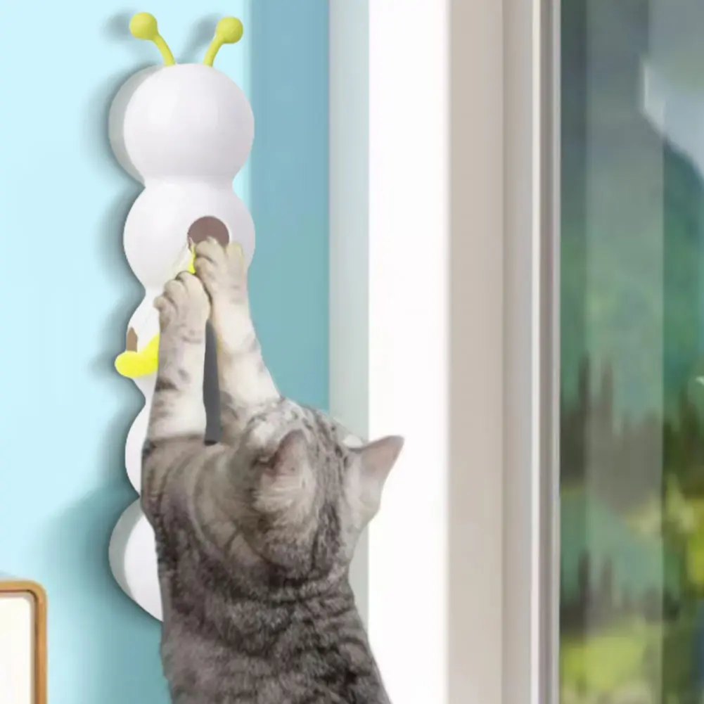 Caterpillar Interactive Cat Toy Motion Activated Teasing Cat Toy Rechargeable Kitten Toy for Bored Indoor Cats