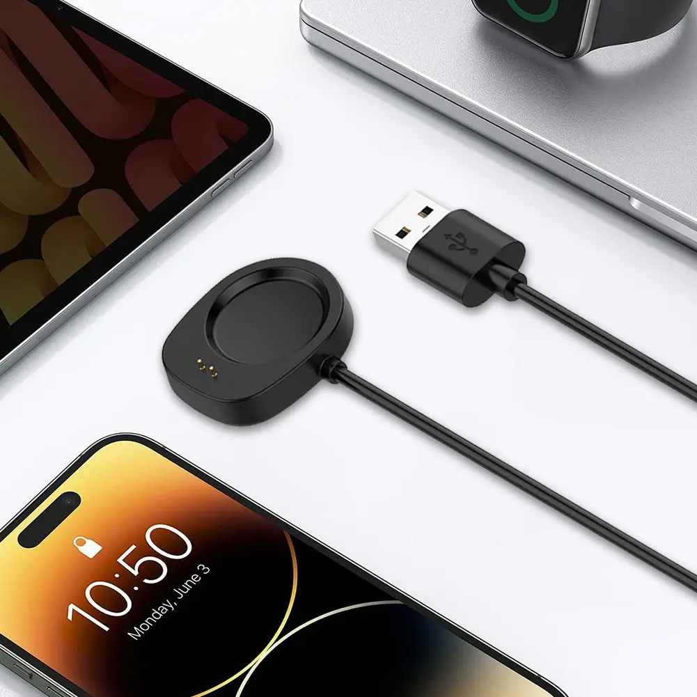 1 M USB Charging Cable Magnetic Smartwatch Dock Charger Adapter Charging Cord for Amazfit T-Rex3 (A2322)/Amazfit Balance (A2286)