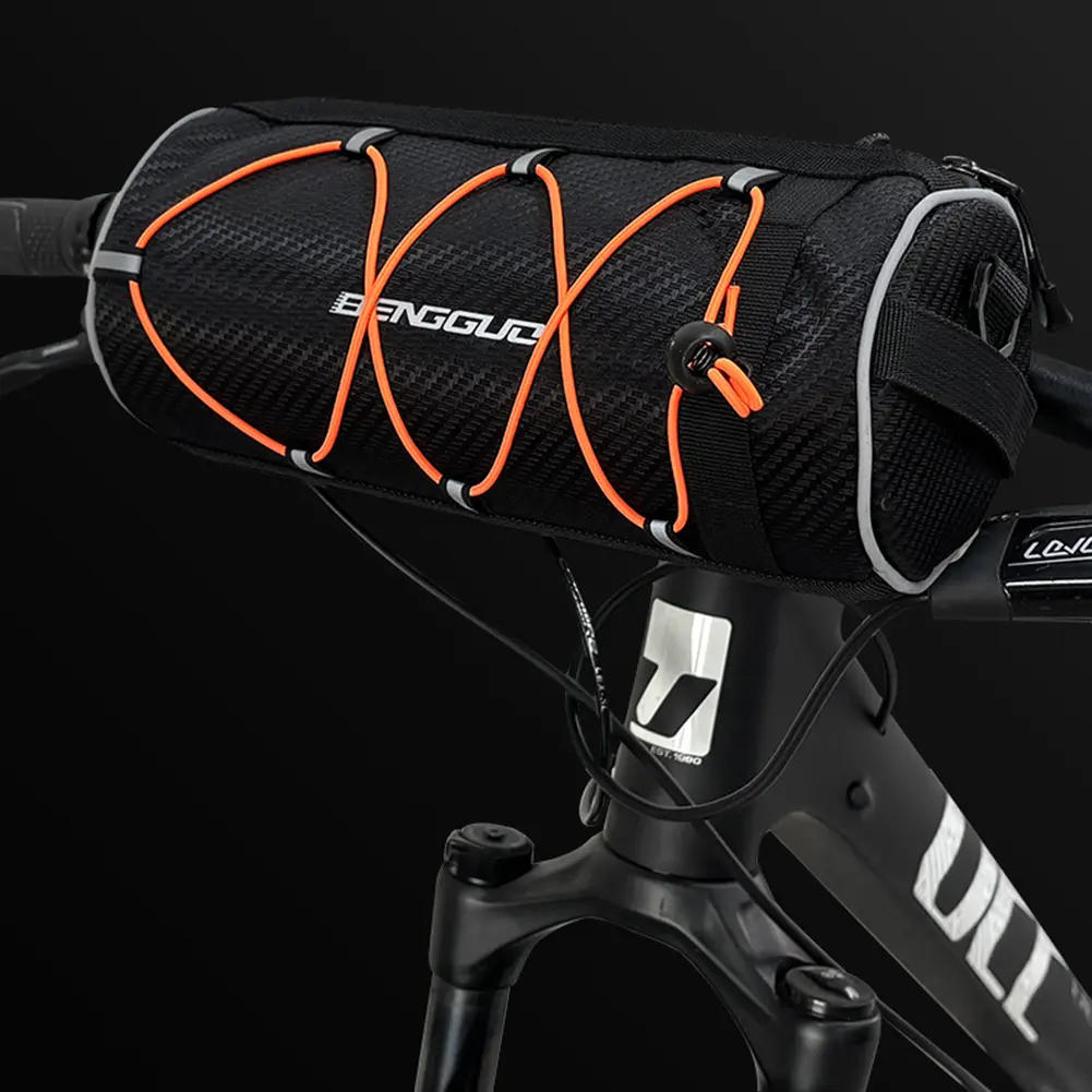 2.5L Bike Handlebar Bag Large Capacity Bicycle Frame Pannier Bag Multi-Pockets Bike Front Tube Bag Bike Accessories