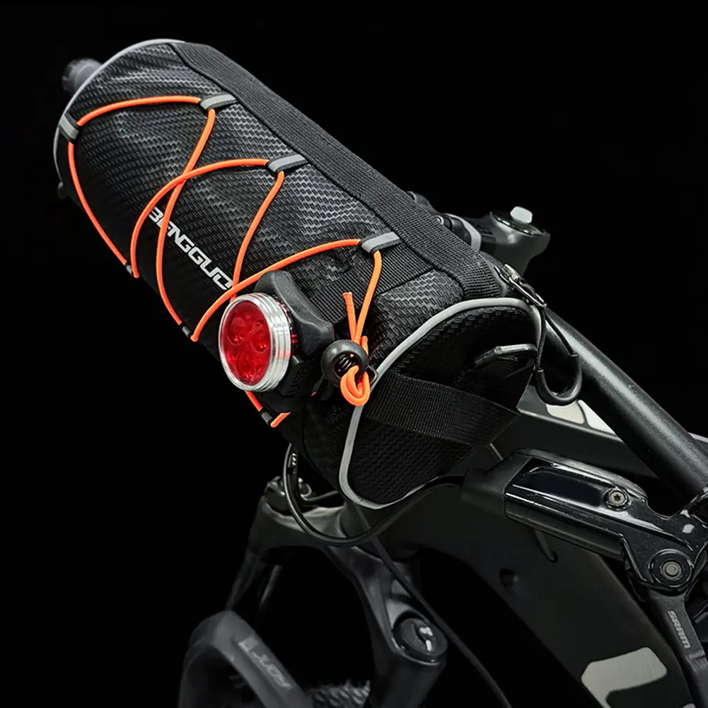 2.5L Bike Handlebar Bag Large Capacity Bicycle Frame Pannier Bag Multi-Pockets Bike Front Tube Bag Bike Accessories