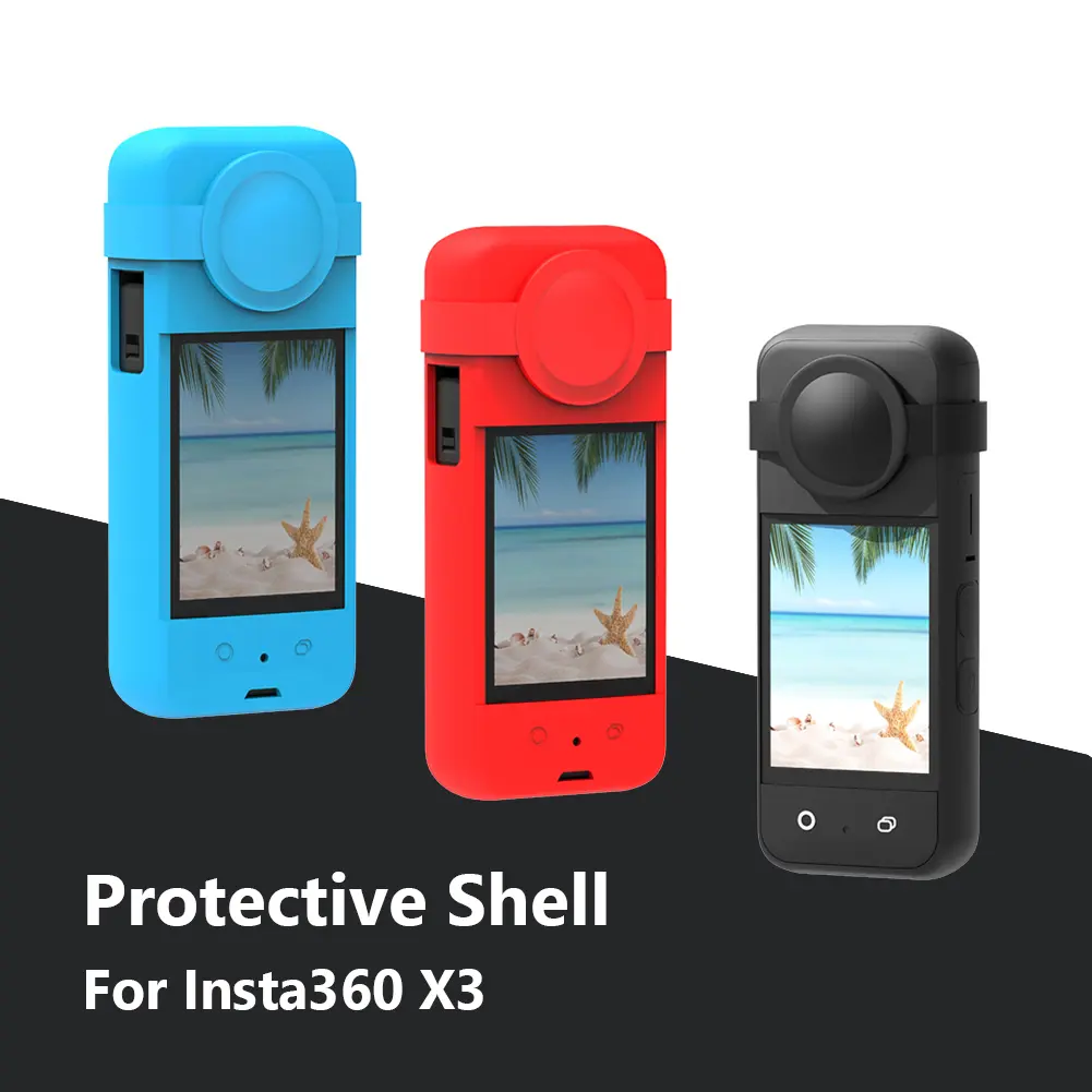 Silicone Protective Shell Anti-scratch Waterproof Protective Housing Action Camera Accessories Replacement Parts for Insta360 X3