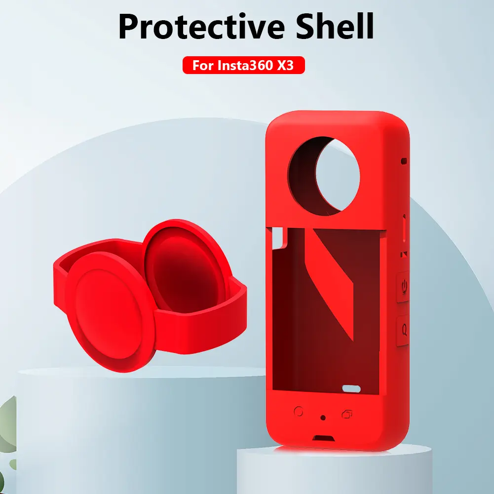 Silicone Protective Shell Anti-scratch Waterproof Protective Housing Action Camera Accessories Replacement Parts for Insta360 X3