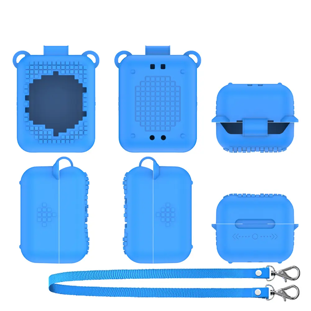 Silicone Cover Case Anti-Scratch Protective Skin Sleeve with Lanyard for Bitzee Interactive Toy Digital Pet and Case