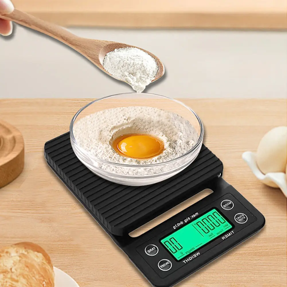 5/3kg Electronic Drip Coffee Scale High Precision Measuring LCD Portable Kitchen Scales 0.1g Electronic Digital Kitchen Scale