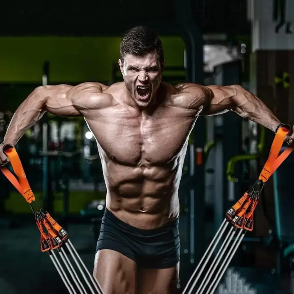 Resistance Bands Exercise Bands Heavy Duty Workout Bands with Handles Weight Bands Multi-Function for Muscle Training