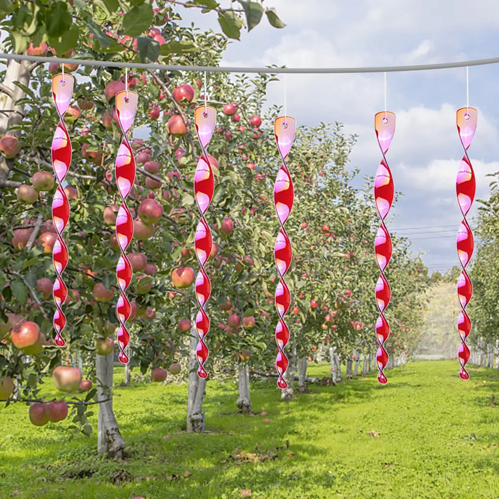10pcs Bird Catcher Waterproof Reflective Bird Repelling Wind Chime Plastic Hanging Bird Repellent Wind Tur for Garden Decoration