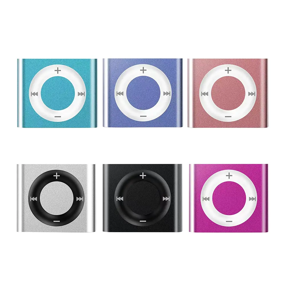 Mini MP3 Music Players Build in Speaker Clip-on Portable Walkman Touch Tone 180mAh with Headphone Support TF Card for Boys Girls