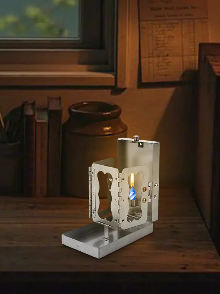 Folding Pocket Candle Lantern Vintage Small Pocket Candle Lantern Decorative Small Candle Holder for Camping Hiking