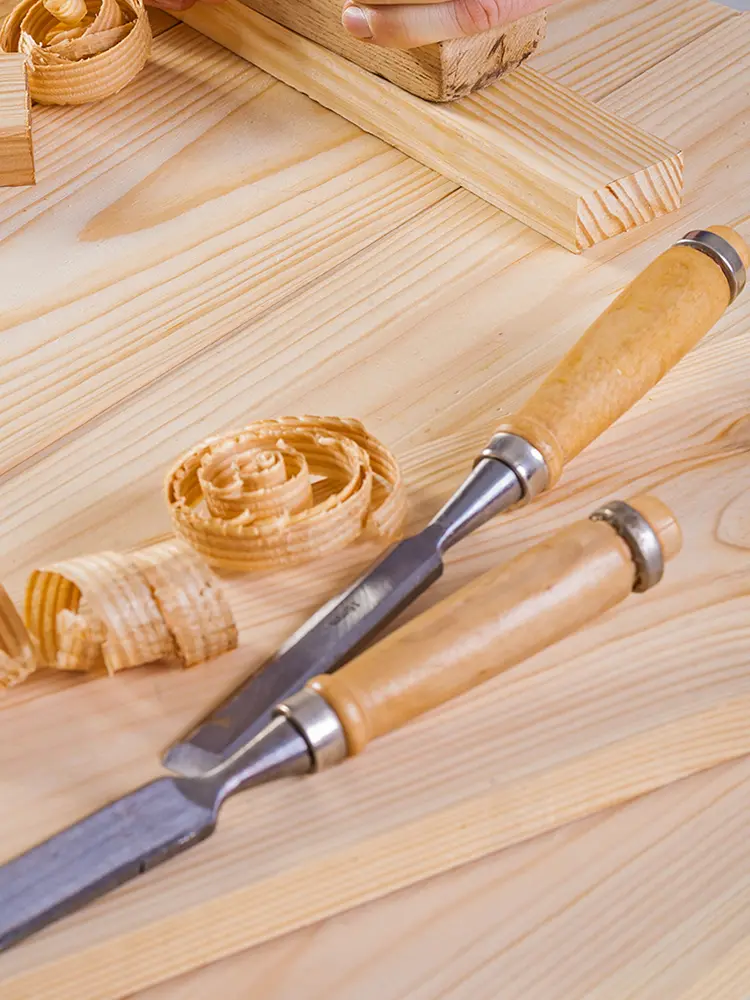 4 Pieces Woodworking Carving Chisel Hand Chisel Tool Set Wood Carving Knife Set for DIY Beginner Hobbyists Carving Chisel