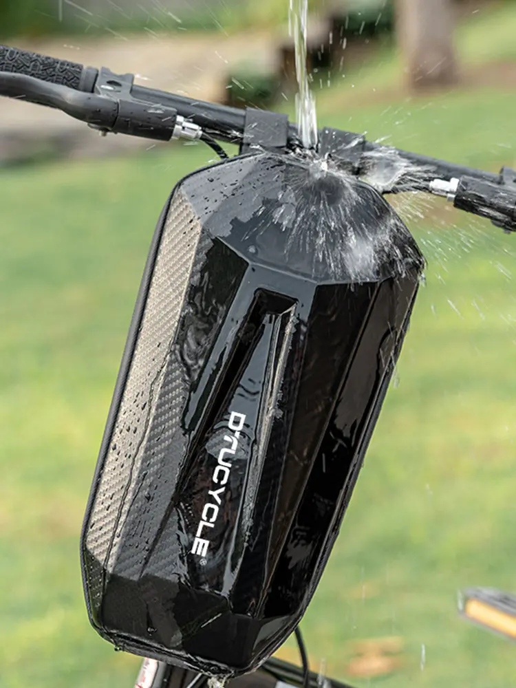 2/4L Bicycle Front Bag Electric Scooter Front Bag Shockproof Handlebar Bag Waterproof Front Hanging Bag for Mountain Road Bikes