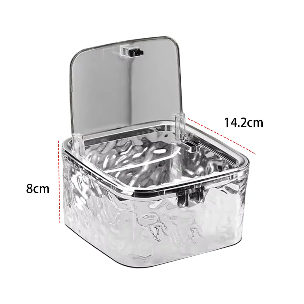 Hair Accessories Organizer Hair Clip Container with Lid Desktop Storage Box Countertop Holder Box for Laundry Pods Cotton Swab