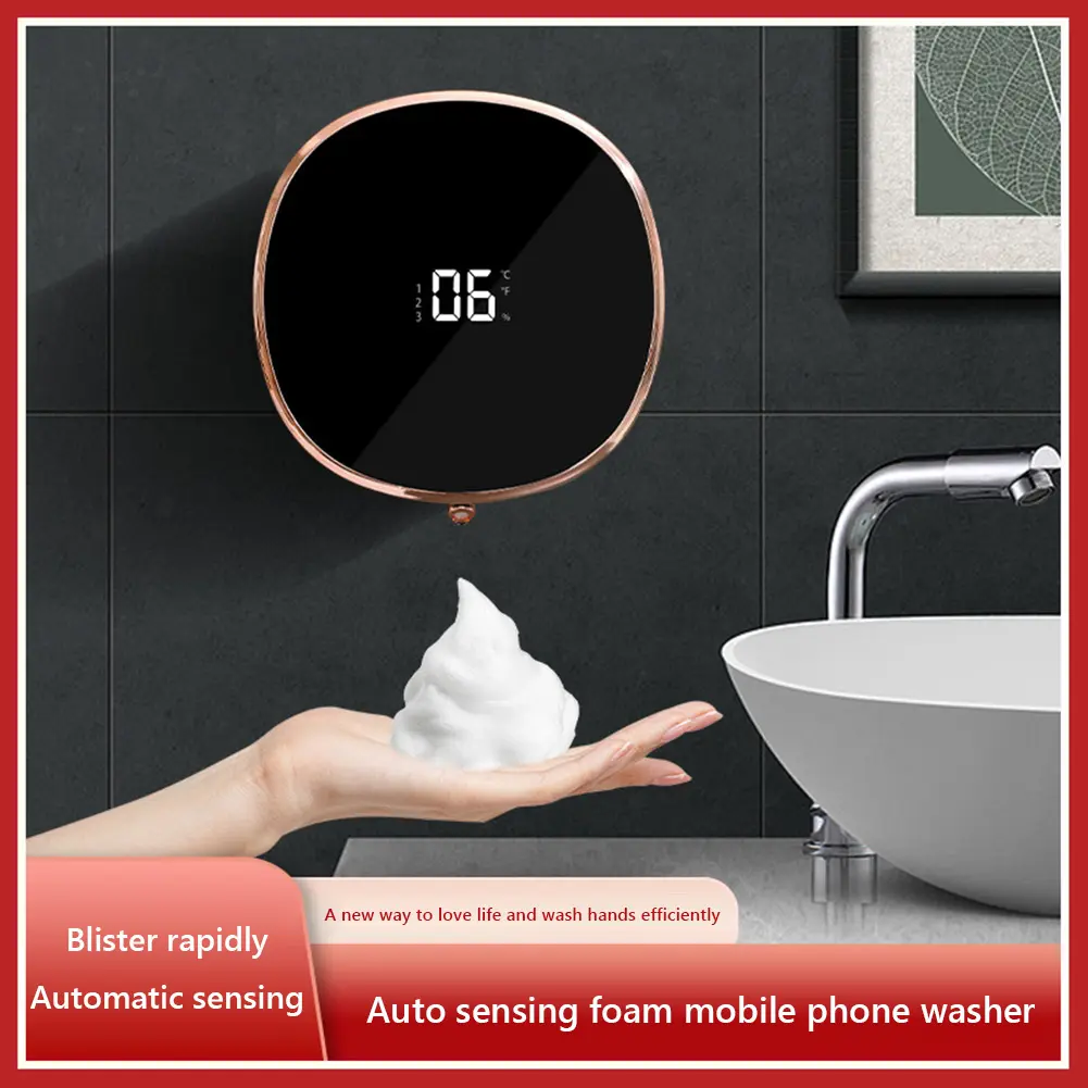 Automatic Soap Dispenser Wall Mountable Touchless Soap Dispenser Infrared Sensor Portable Waterproof for Restaurants Home Public