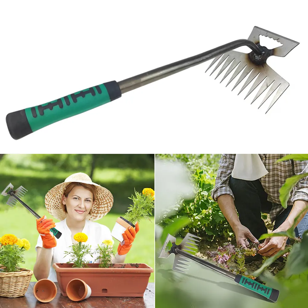 Garden Farming Weeders Tools Manganese Steel Hand Weeding Removal Herbicide Tool Powerful Weed Rooting Loose Soil Rake Shovel