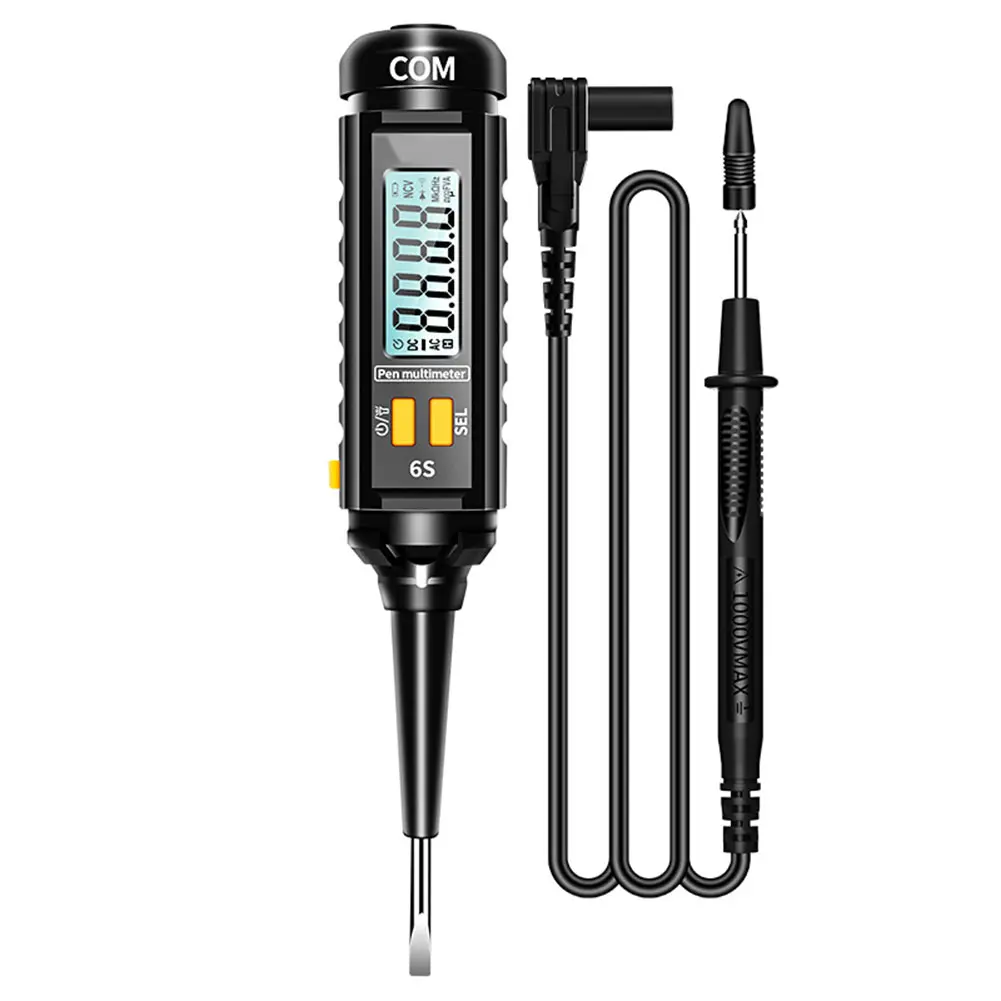 Pen Type Digital Multimeter with Backlit Display Non Contact Voltage Detection AC DC Ohm Capacitance Tester