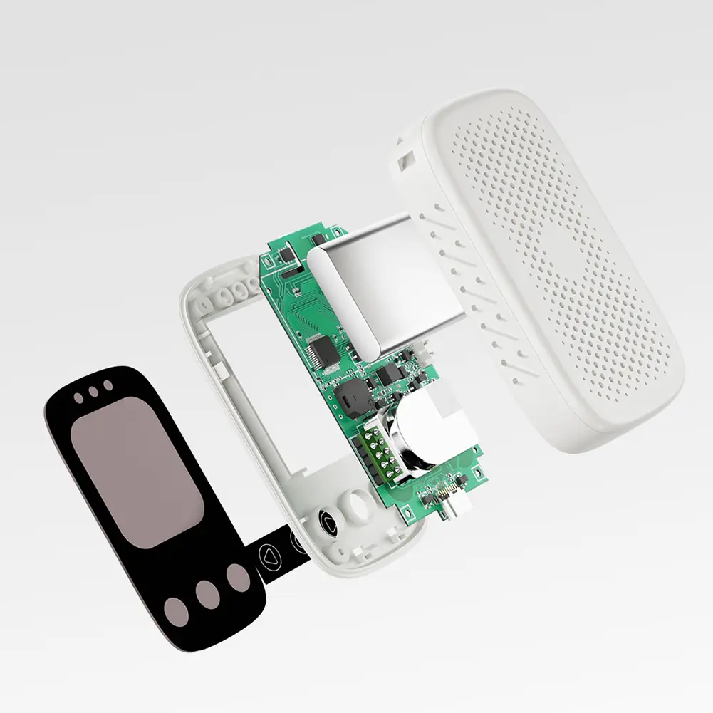 Portable 3 in 1 Digital CO2 Detector with Alarm Mini Temperature and Humidity Meter for Home and Travel
