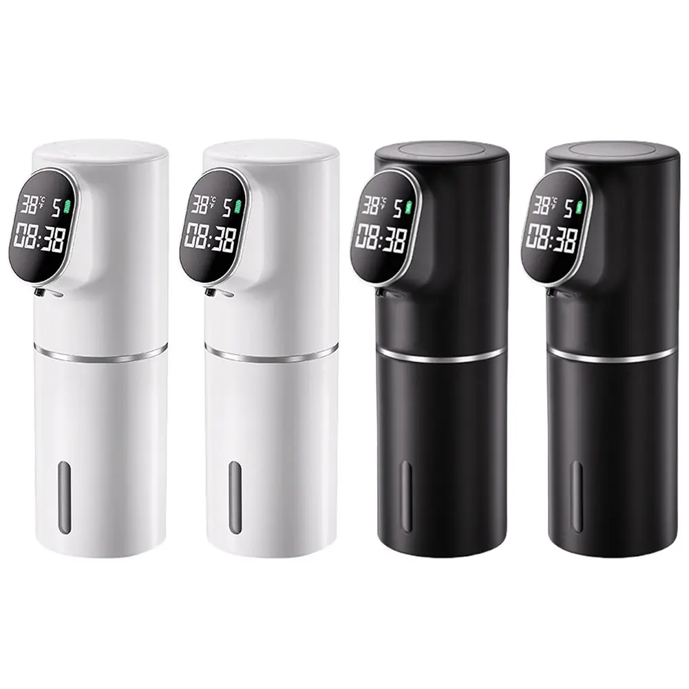 Automatic LED Display 320ML Touchless Hand Soap Dispenser Time Temperature Display Rechargeable Soap Device Washing Hand Machine