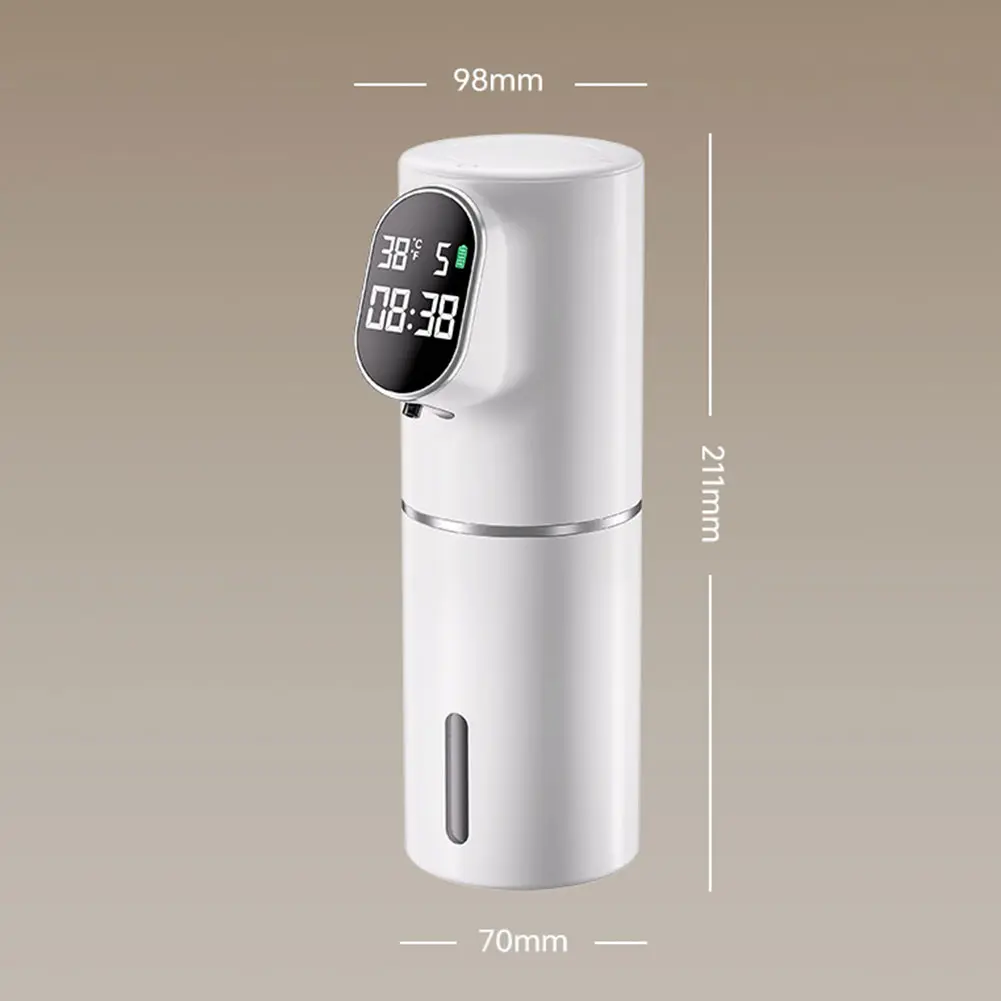 Automatic LED Display 320ML Touchless Hand Soap Dispenser Time Temperature Display Rechargeable Soap Device Washing Hand Machine
