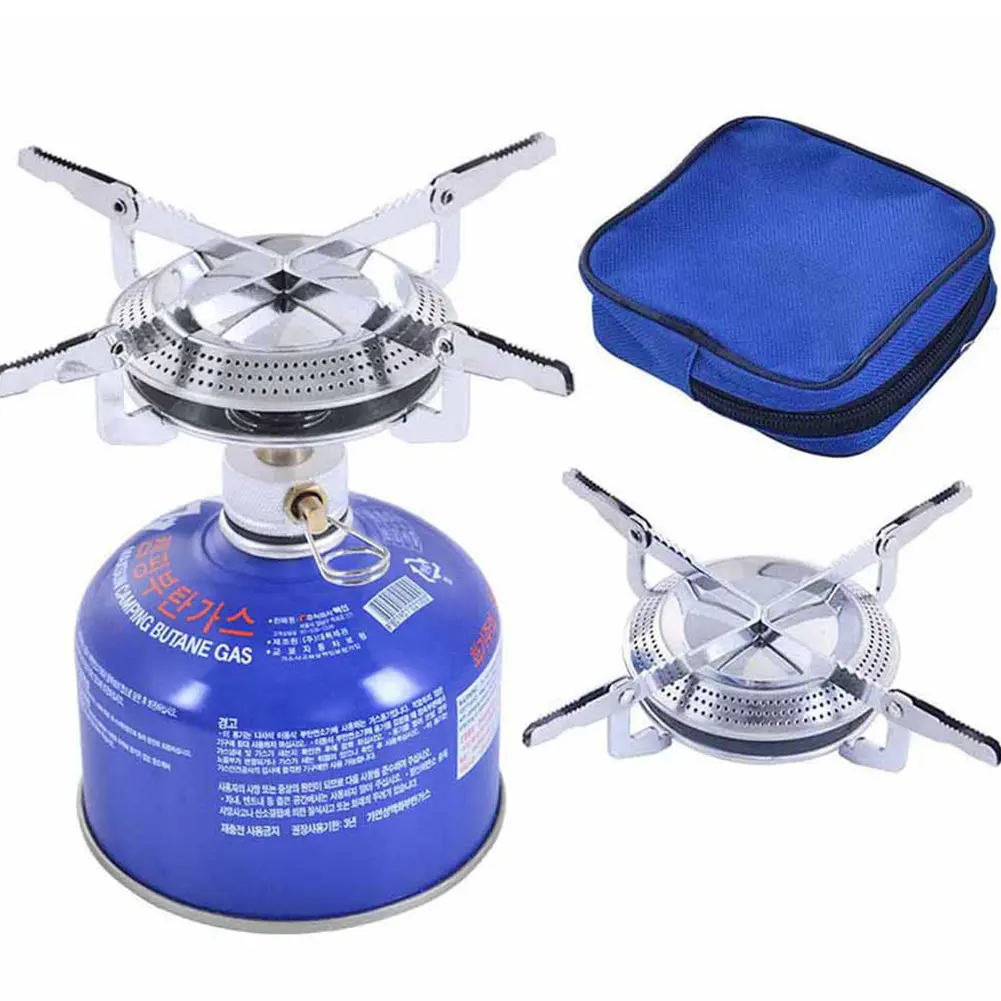 Outdoor Camping Gas Stove Small Camping Stove with Storage Bag Portable Cooking Stove Adjustable for Outdoor Camp
