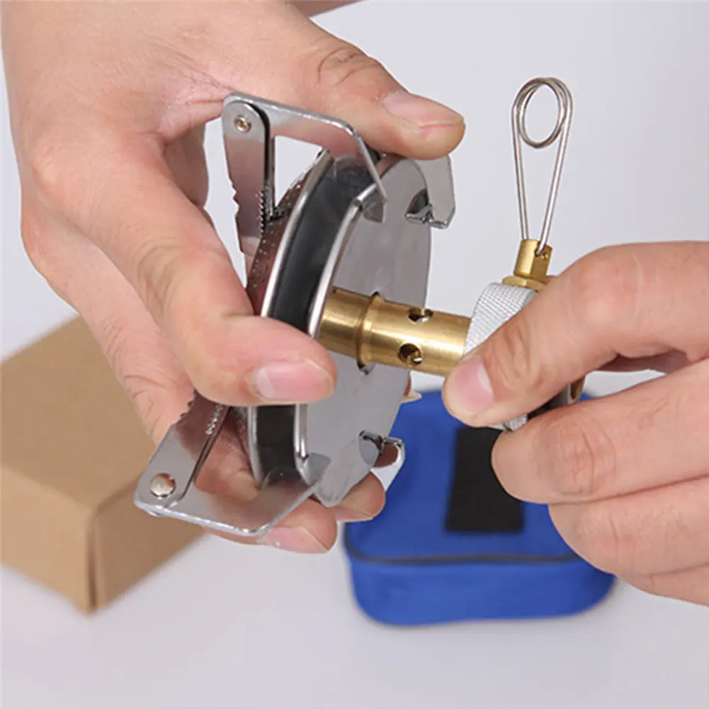 Outdoor Camping Gas Stove Small Camping Stove with Storage Bag Portable Cooking Stove Adjustable for Outdoor Camp