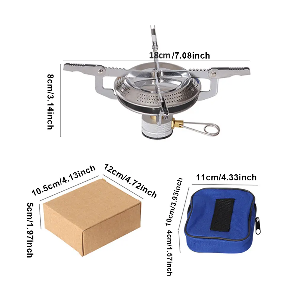 Outdoor Camping Gas Stove Small Camping Stove with Storage Bag Portable Cooking Stove Adjustable for Outdoor Camp