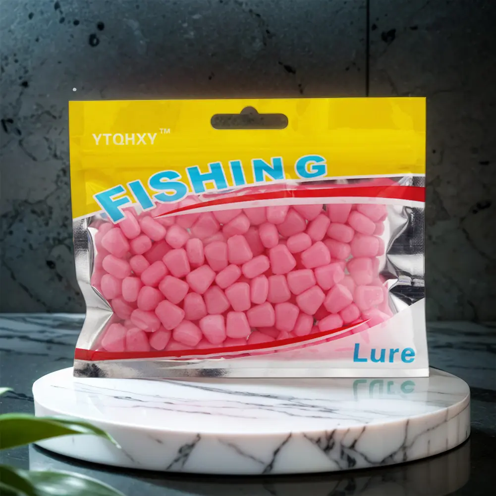 100Pcs Corn Smell Soft Bait with Nice Scent Artificial Fake Bait Simulation Fake Corn Soft Baits for Trout Carp Fishing