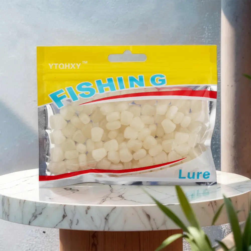 100Pcs Corn Smell Soft Bait with Nice Scent Artificial Fake Bait Simulation Fake Corn Soft Baits for Trout Carp Fishing