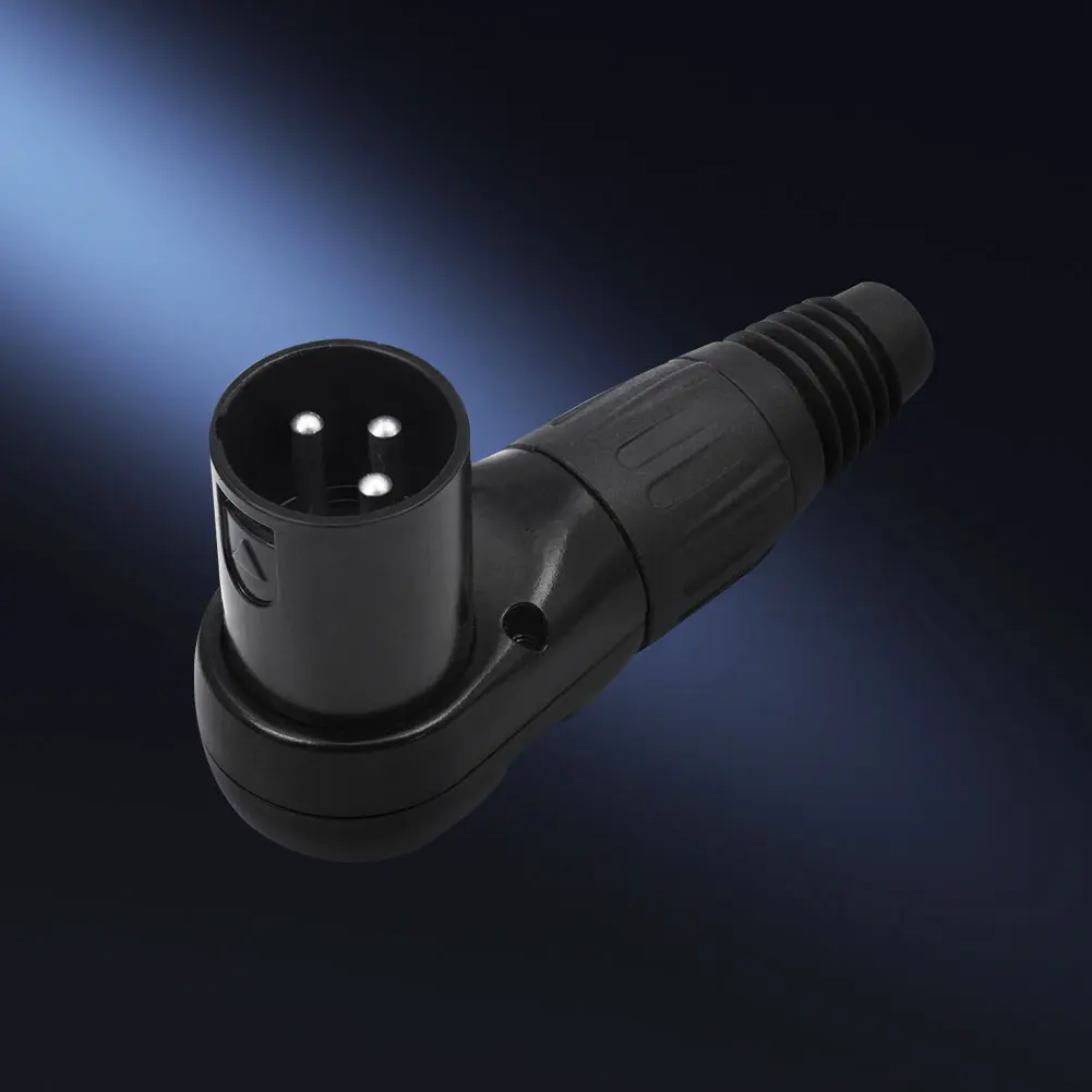 3Pin Adjustable XLR Male/Female Jack Connector XLR Right Angle Connector Male Female Micphone Plug Audio Cable Connector