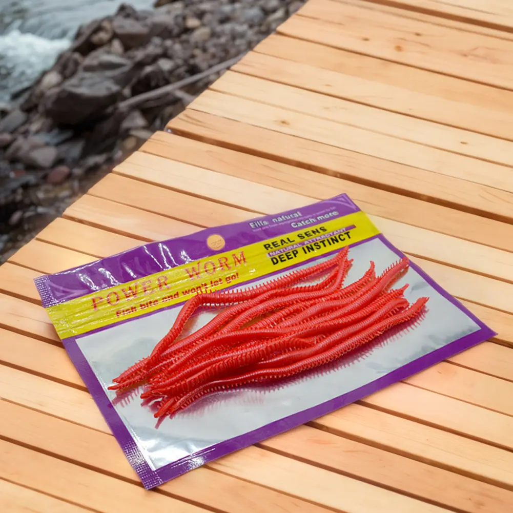 10PCS/Lot 135mm Fishy Smell Lures Lifelike Fishing Worms Fishing Bait for Freshwater Saltwater Bass Trout Fishing Tackle