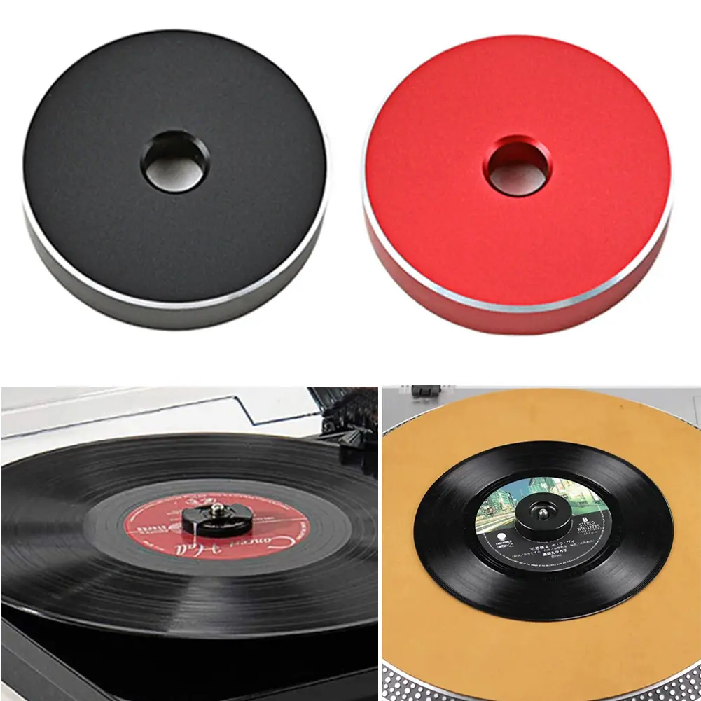 Turntable Adapter Solid Aluminum Vinyl Record Adapter 7 Inch Vinyl Record Turntables Adapter Durability Phonograph Accessories
